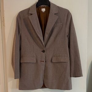 Over-sized Brown Houndstooth Blazer